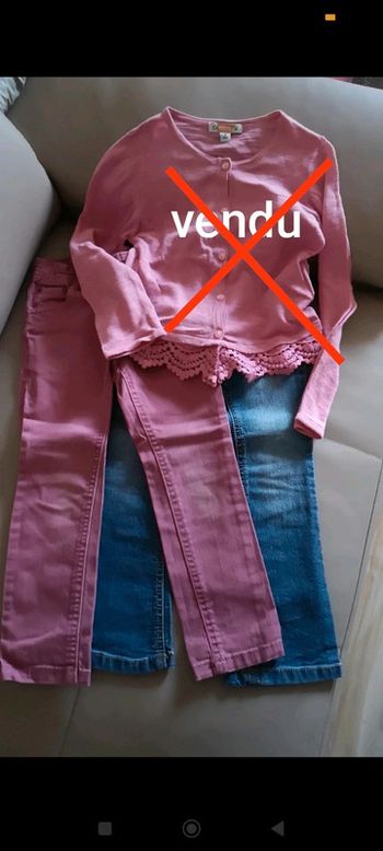 Lot 5 pièces jean haut gilet