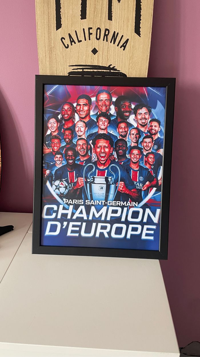 Cadre déco psg champion d’Europe - photo numéro 4