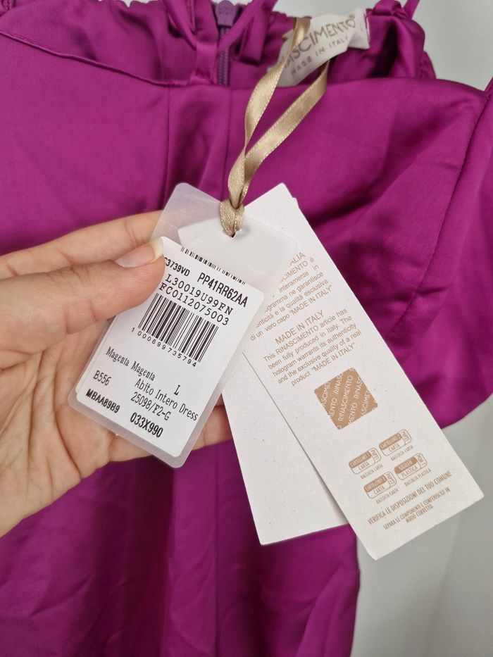 Robe satiné fushia taille 40 de macimento made in italy - photo numéro 5