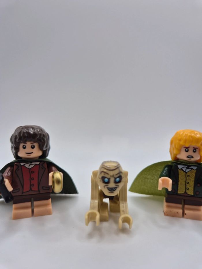 Figurines type lego Frodon , Sam et Gollum seigneur des anneaux / hobbit - photo numéro 3