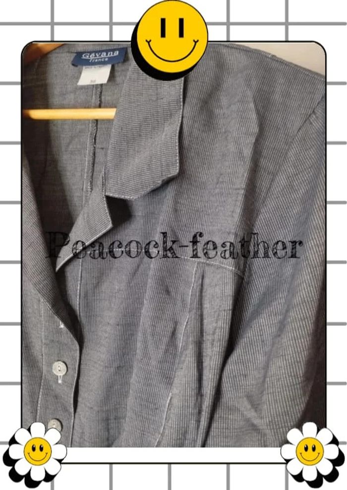 Ensemble jupe veste gris gevana 56 - photo numéro 2