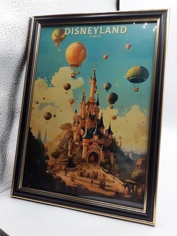 cadre avec affiche concept art disney