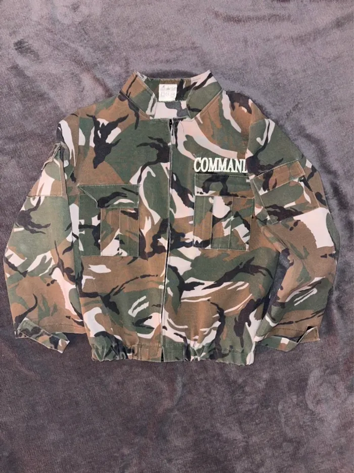Déguisement commando camouflage garçon taille 8 ans en très bon état - photo numéro 5