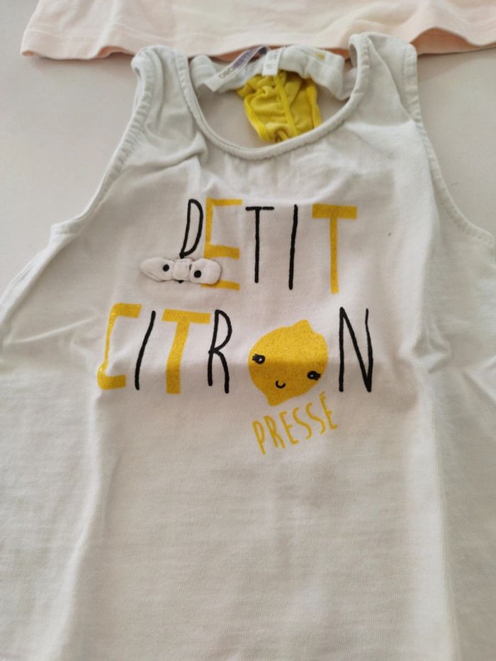 Lot de 2 tee shirt MC bébé fille 12 mois - photo numéro 2