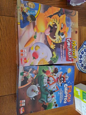 Lot 2 jeux Filou Chiptou et Minet Gourmet