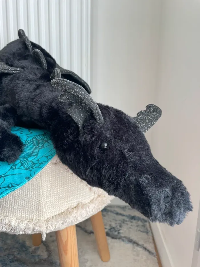 Peluche Jellycat Onyx Dragon HUGE 🐉🖤 - photo numéro 15