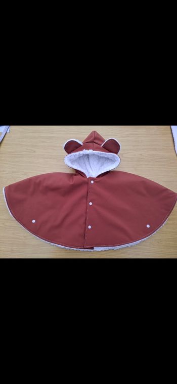 Poncho 0/18 mois caramel