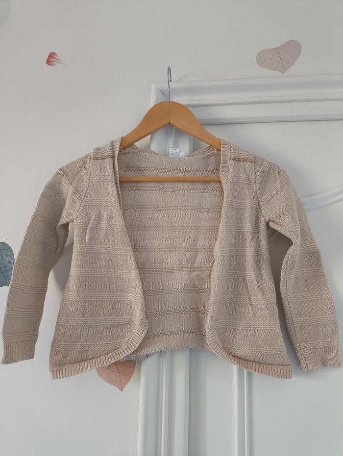 Gilet boléro doré fille 6 ans