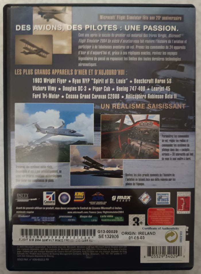 Microsoft Flight Simulator 2004 Un Siècle D’Aviation - PC Jeu - FR - Avec Notice - photo numéro 2