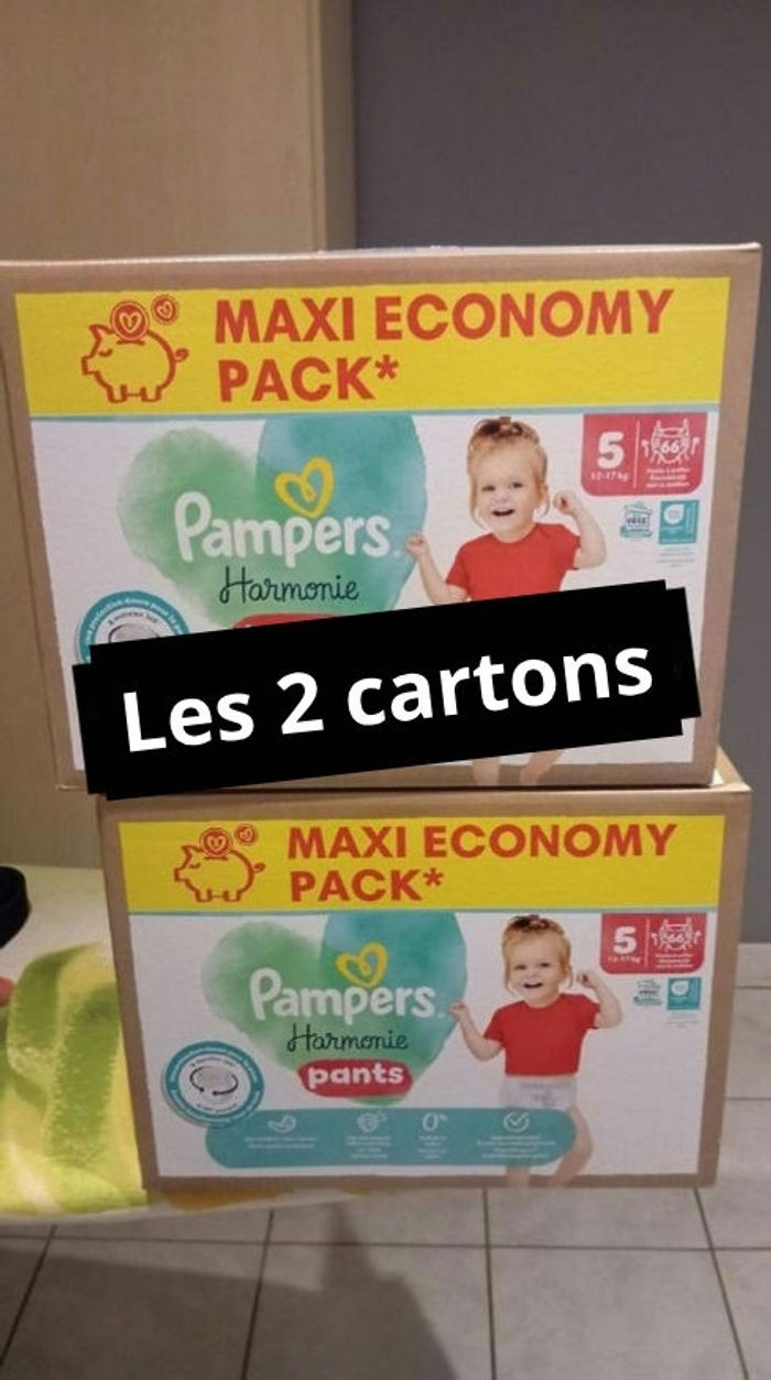 2 cartons Pampers harmonie pants taille 5 beuf