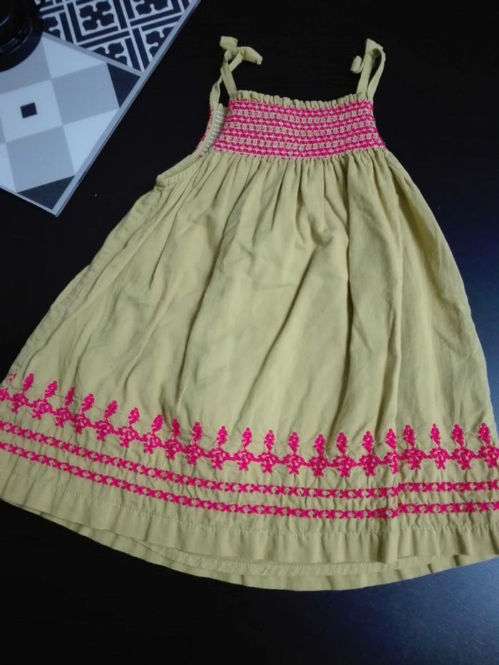Robe été bébé fille 12 mois DPAM bohème broderie