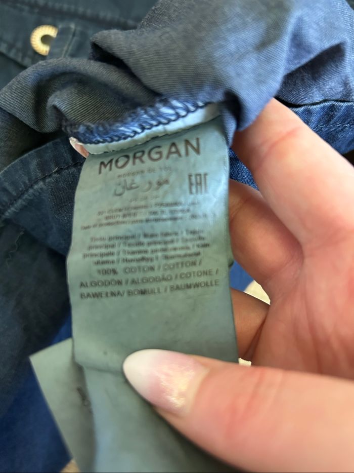 Chemise bleue marine à manches longues Morgan taille 40 TBE - photo numéro 10