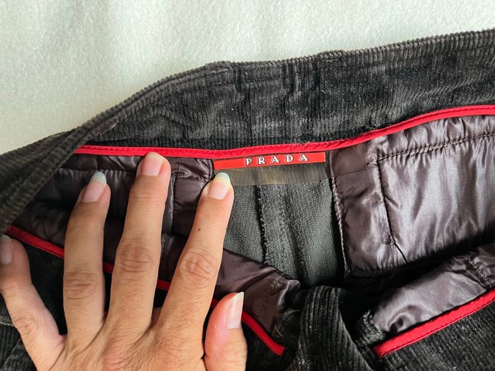 Pantalon velours Prada M - photo numéro 8