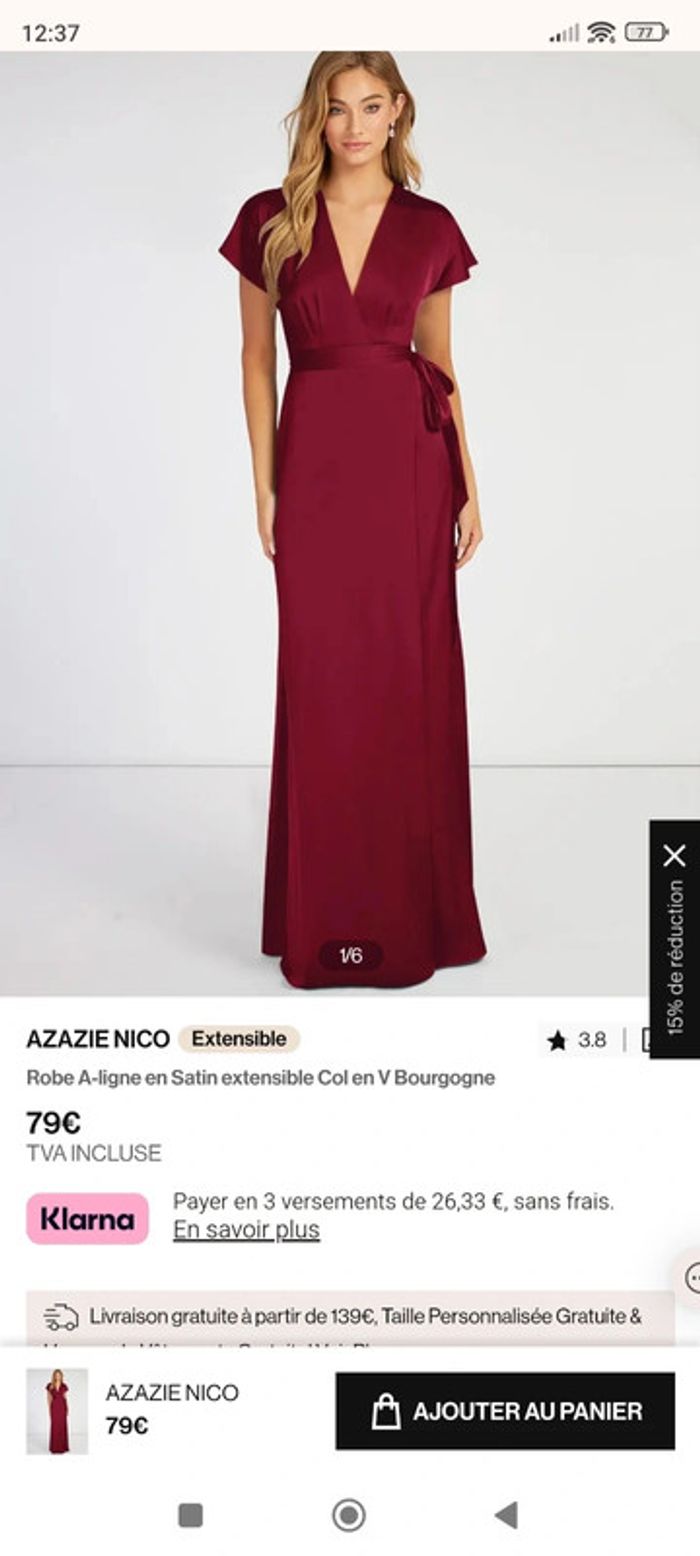 Robe demoiselle d'honneur - photo numéro 3