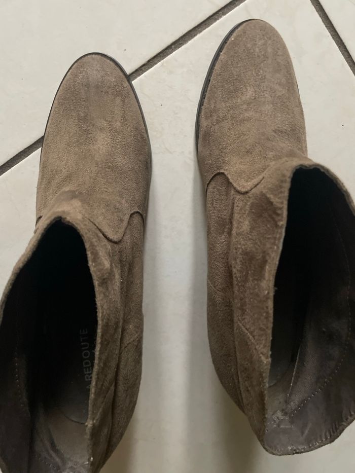 Bottines marron clair ;talon de 6 cm - photo numéro 2