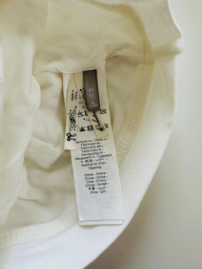 Bonnet bébé en coton - 3/6 mois - Orchestra - photo numéro 3