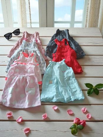 Lots robe à bretelles 6 mois
