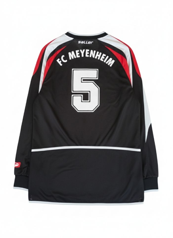 Maillot saller FC Meyenheim Taille L/XL - Noir/Rouge/Gris - Foot Vêtements Sport Vintage - photo numéro 2