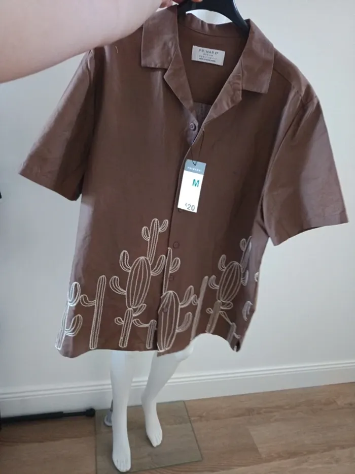 Magnifique chemise marron Primark taille M neuve