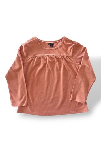T-shirt, haut manches longues / fille / 4ans / 102cm / rose poudré/ Kiabi