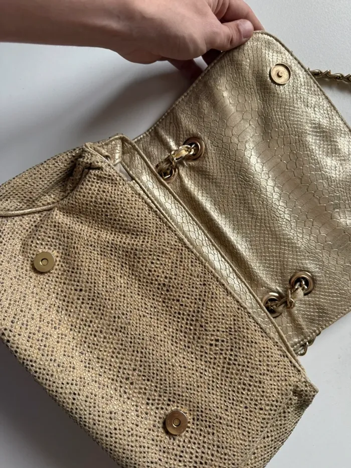 Sac à main doré gris - photo numéro 13