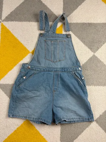 Combishort en jean Kiabi | Bleu jean | Taille 12 ans