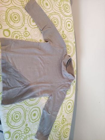 Sous pull gris col roulé