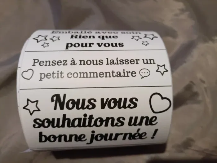 Lot de 15 grandes étiquettes “Merci pour votre commande – Bonne journée” (10×15 cm) - photo numéro 4