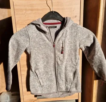 Gilet polaire zippé gris 5 ans