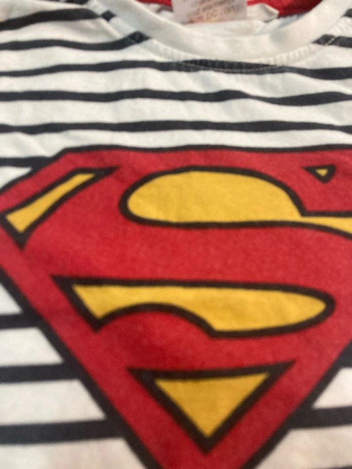 T-shirt superman rayé 12 mois - photo numéro 2