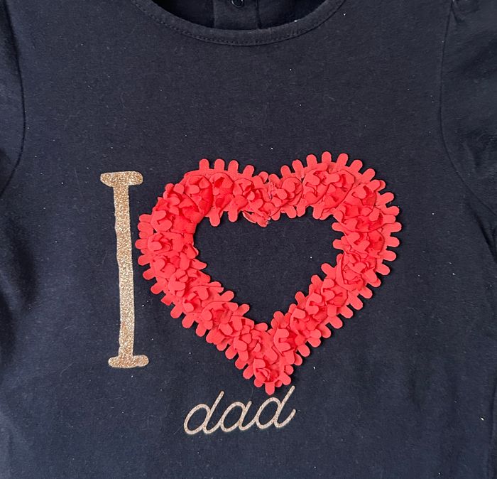 Lot de 2 Tee shirts Mum, Dad avec coeurs taille 2 ans - photo numéro 6
