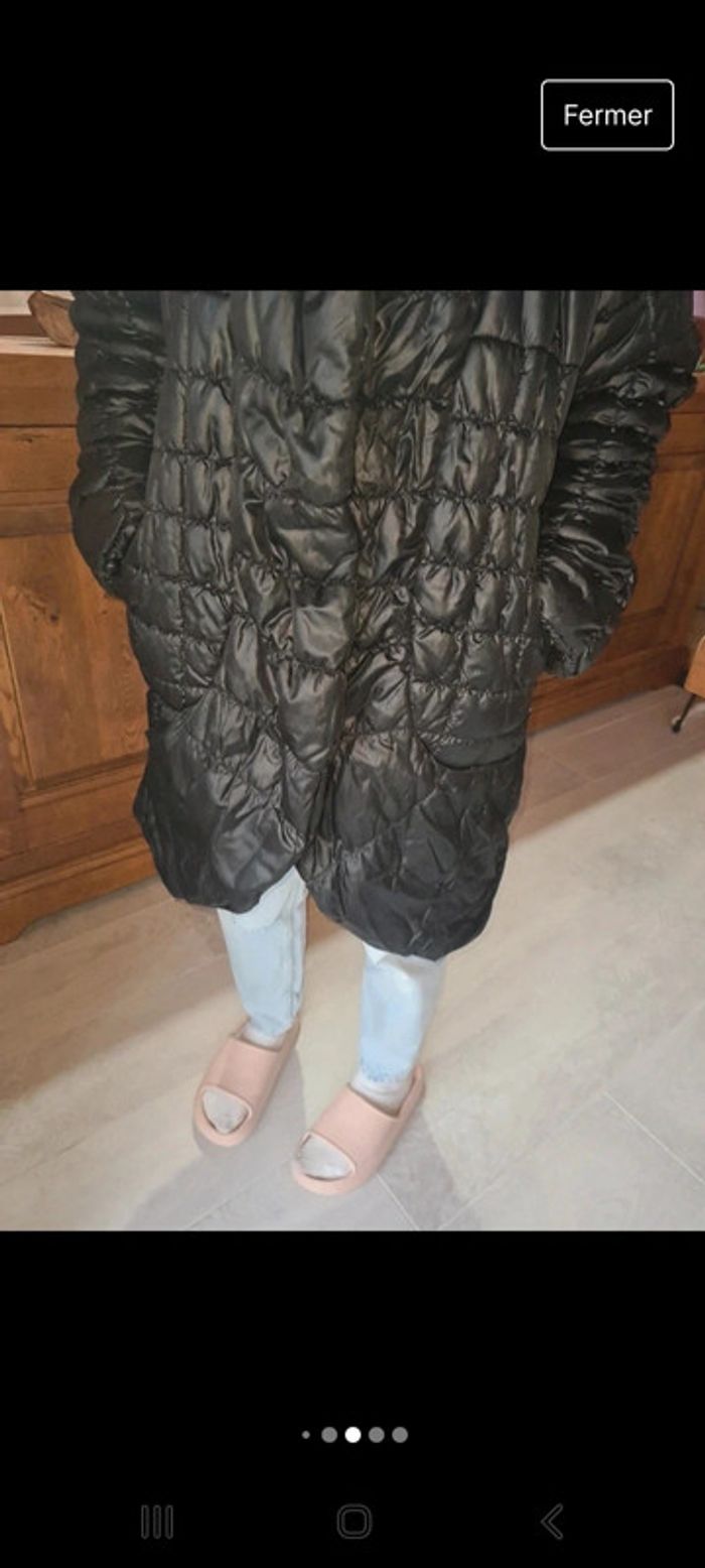 Manteau noir parka duffle coat - photo numéro 6