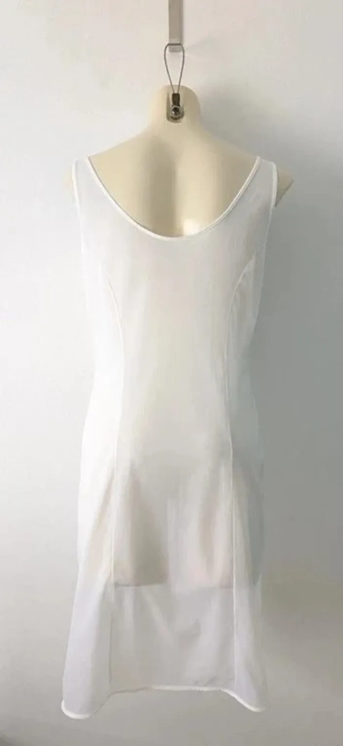 Fond de robe blanc avec dentelle - Schiesser Nylsuisse - taille 38 - photo numéro 3