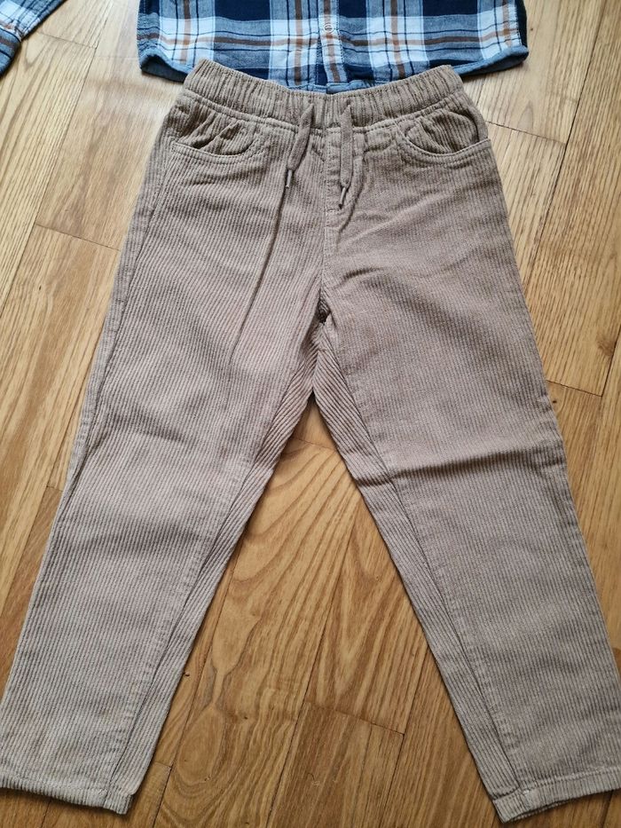 🍂 Ensemble garçon 6 ans – chemise à carreaux & pantalon velours 🍂 - photo numéro 3