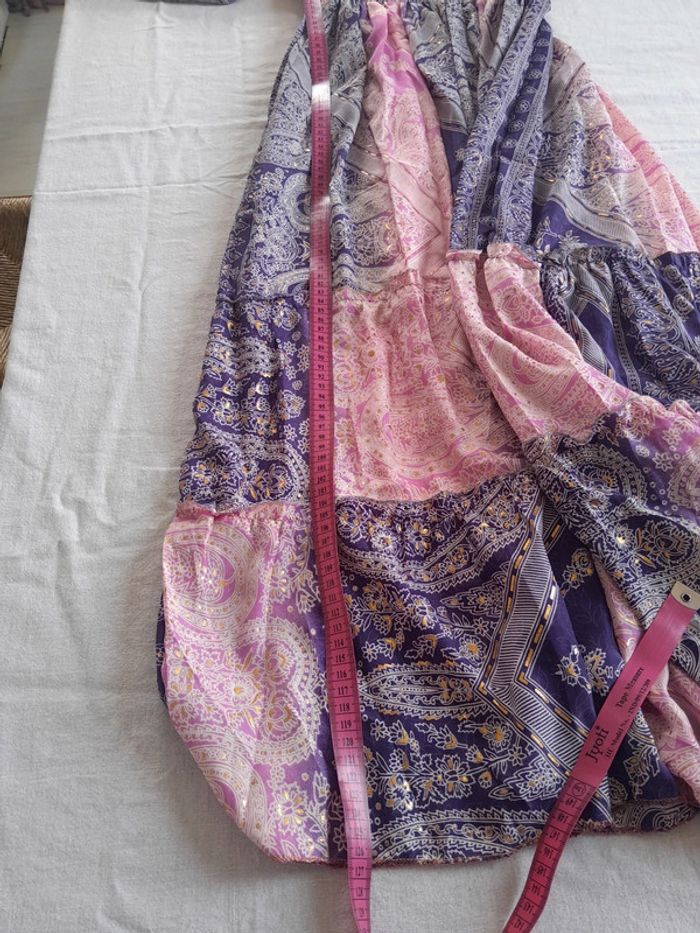 Magnifique robe bohème lovy en soie neuve - photo numéro 9