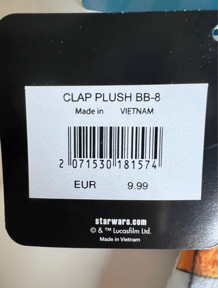 Bracelet clap star wars BB8 neuf et étiqueté - photo numéro 3