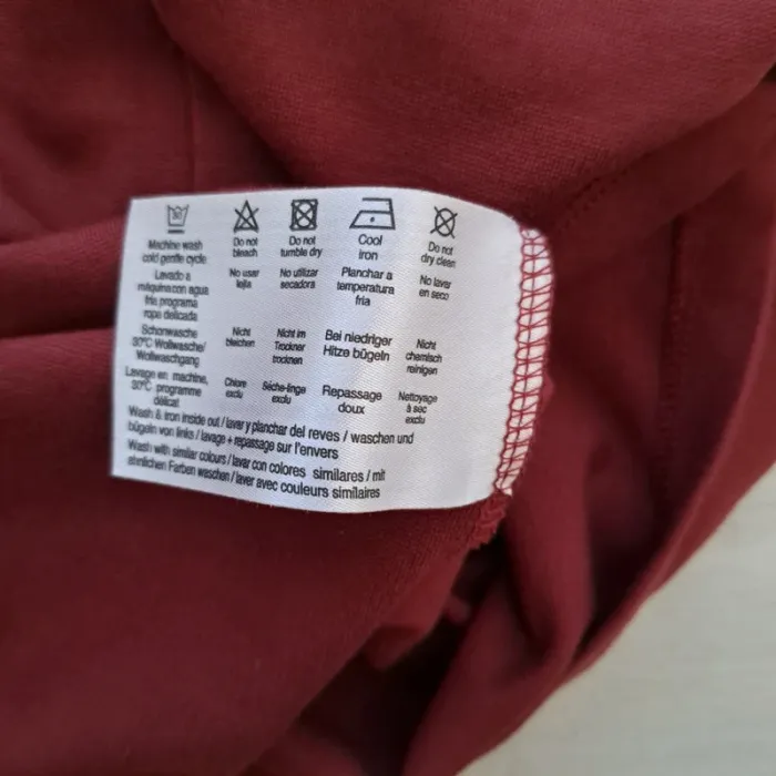 Robe basique - Esprit - Bordeaux - taille S - manches 3/4 - 100% coton - photo numéro 6