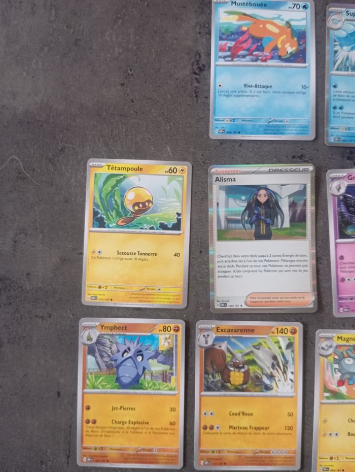 Lot 10 Cartes Pokémon Flammes Obsidiennes Sans Doubles - photo numéro 2