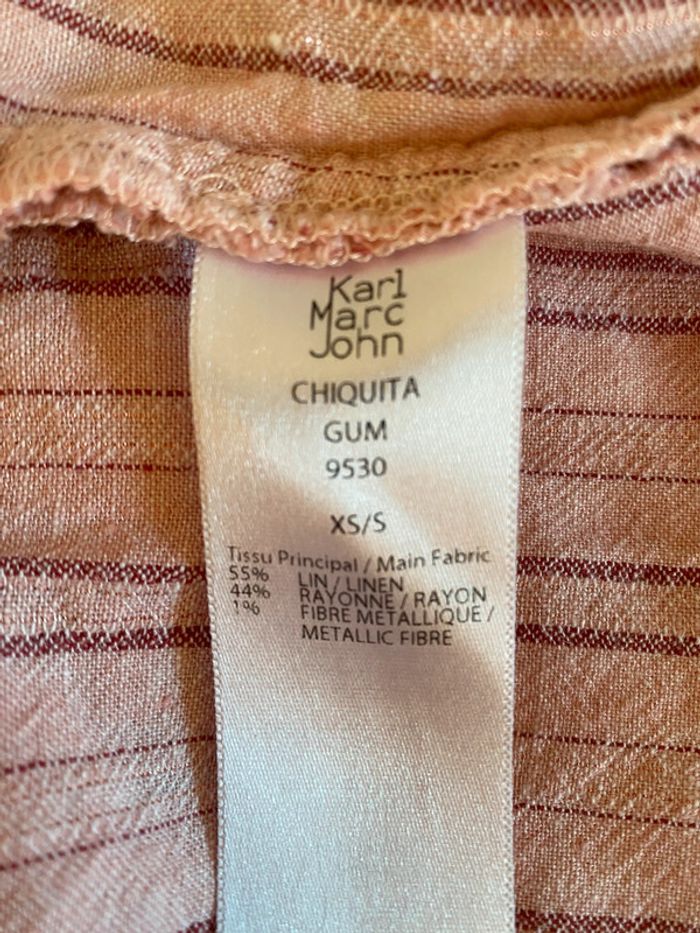 Jolie chemisier loose rose avec couture brillante Karl Marc John taille 34/36 - photo numéro 6