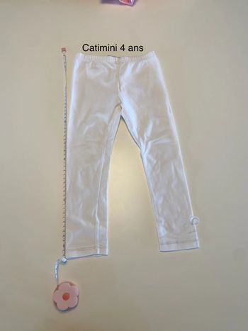 Legging blanc Catimini 4 ans