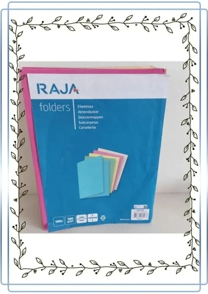 100 chemises Raja 240mm/320mm A4, neuf  valeur 20€