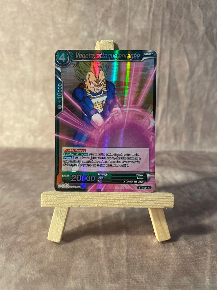 Bt1 - 064 R - Vegeta, attaque enragée - Dos card game - version française