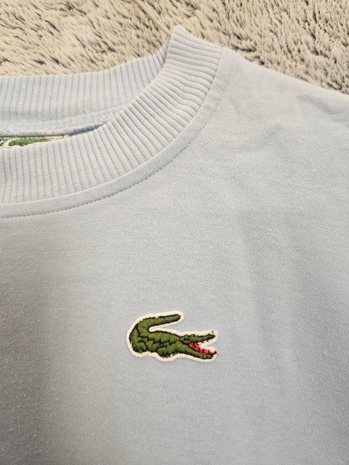 Sweat vintage jaune et bleu de chez Lacoste - photo numéro 3