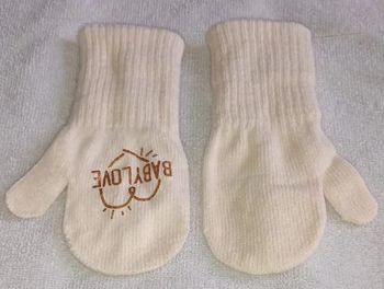 Gant / Moufle / Mitaine enfant crème Herlaine Taille Unique