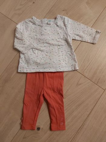 Ensemble tee-shirt et legging fille 3 mois (78)