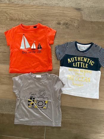 3 t-shirt MC 12 mois