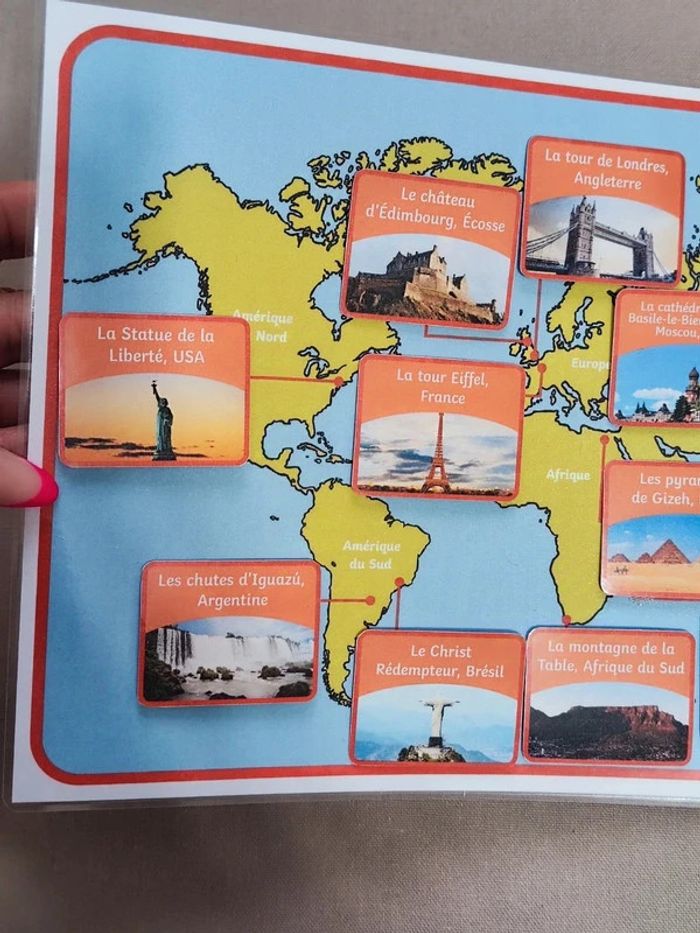 Carte du monde et ses monuments à scratch - photo numéro 11