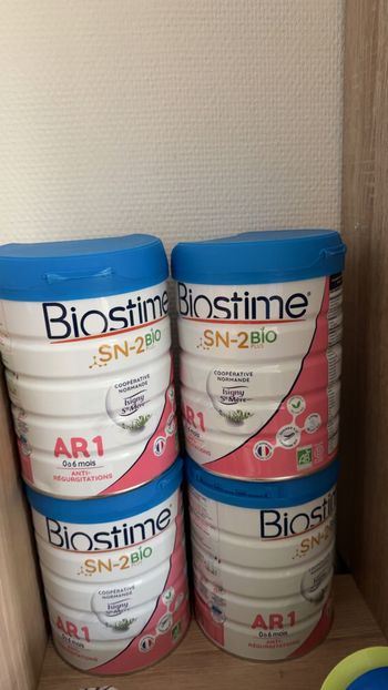 5 boîtes de lait biostime AR 1er âge