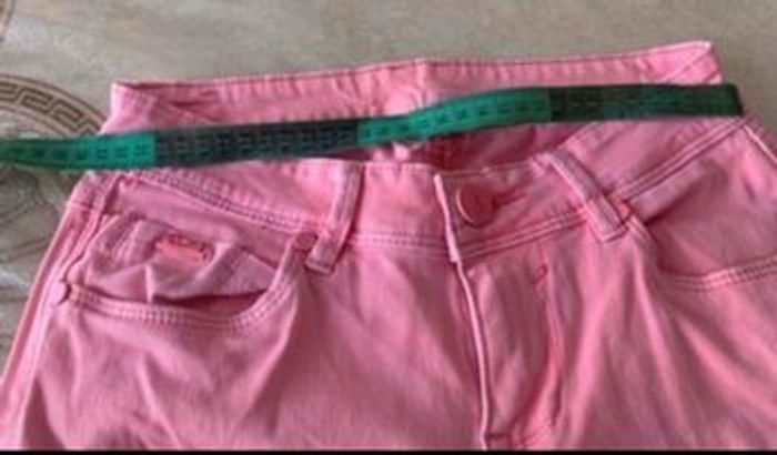 Pantalon troué Rose coton Taille 36 - photo numéro 6