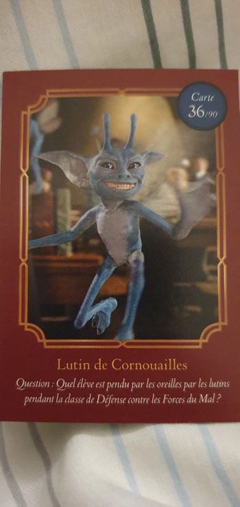 Cartes Harry Potter Auchan
Lutin de Cornouailles n° 36/90